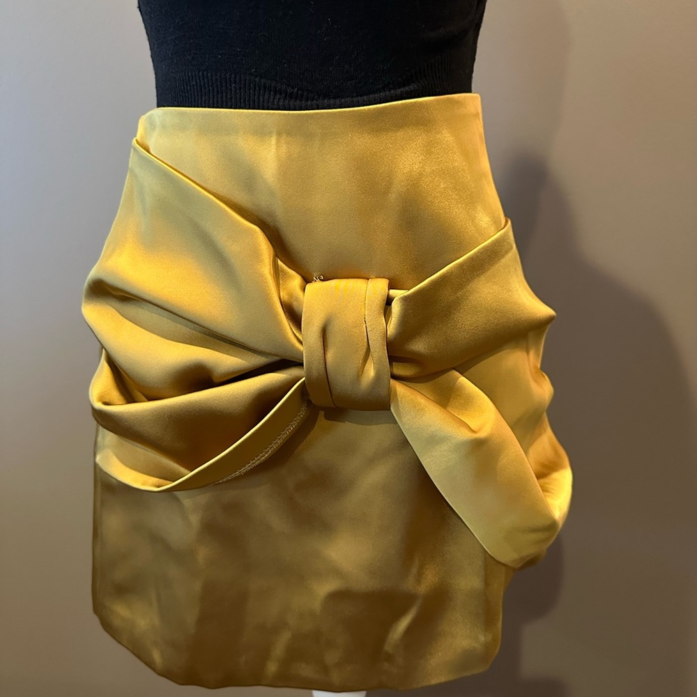 Zara Gold  Bow Mini Skirt